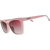 goodr Rose Retail Therapy Polarized Sunglasses for Men & Women, Medium Sized (PG), Light Pink Frames with Rose-Ocean Gradient Lenses, UV400 Protection, No Slip, No Bounce