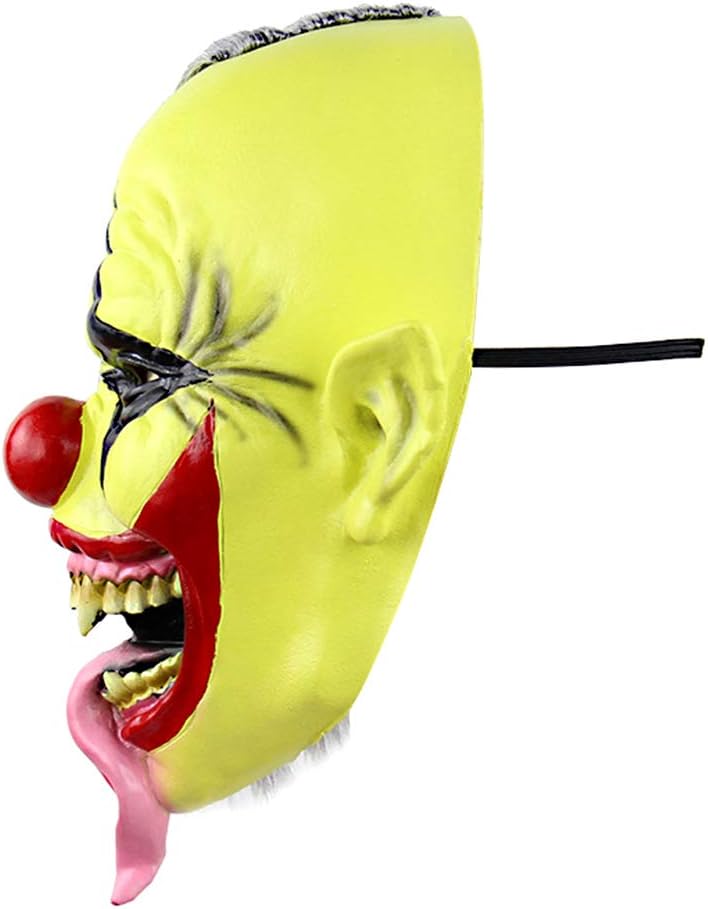 Joker Adult Horror Green Face Demon Devil Mask - Latex Halloween Clown Costume Party Props Fancy Dress Head Mask Accessories - Image 5