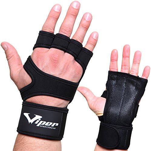Crossfit Gloves - Weight Lifting Hand Grips with Wrist Wrap Support Guard - WOD, Pull Up Bar, Gym Workout, Fitness, Calisthenics, Gymnastic, Powerlifting, Training Palm Protector for Men & Women