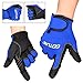 Goture Outdoor Sport 2 Cut Fingers Gloves Anti-Slip Skidproof for Fishing Hunting Riding Cycling (Blue)