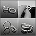 Key Chain Carabiner Clip Retractable Ring Set NUBARKO Titanium Pants for Men Women(Silver)