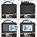FORTEM Car Back Seat Organizer Insulated Pockets | Backseat Organizer for Kids | iPad/Tablet Holder| Protects Seats & Keeps Car Organized | Black 600D Nylon Material | Bonus Safety Hammer