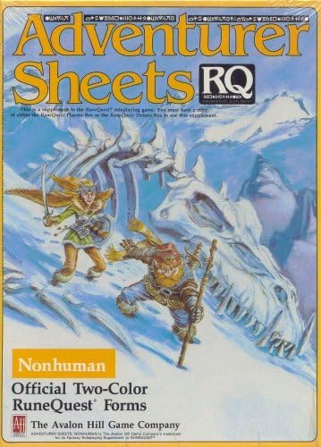 RuneQuest Adventurer Sheets: Nonhuman