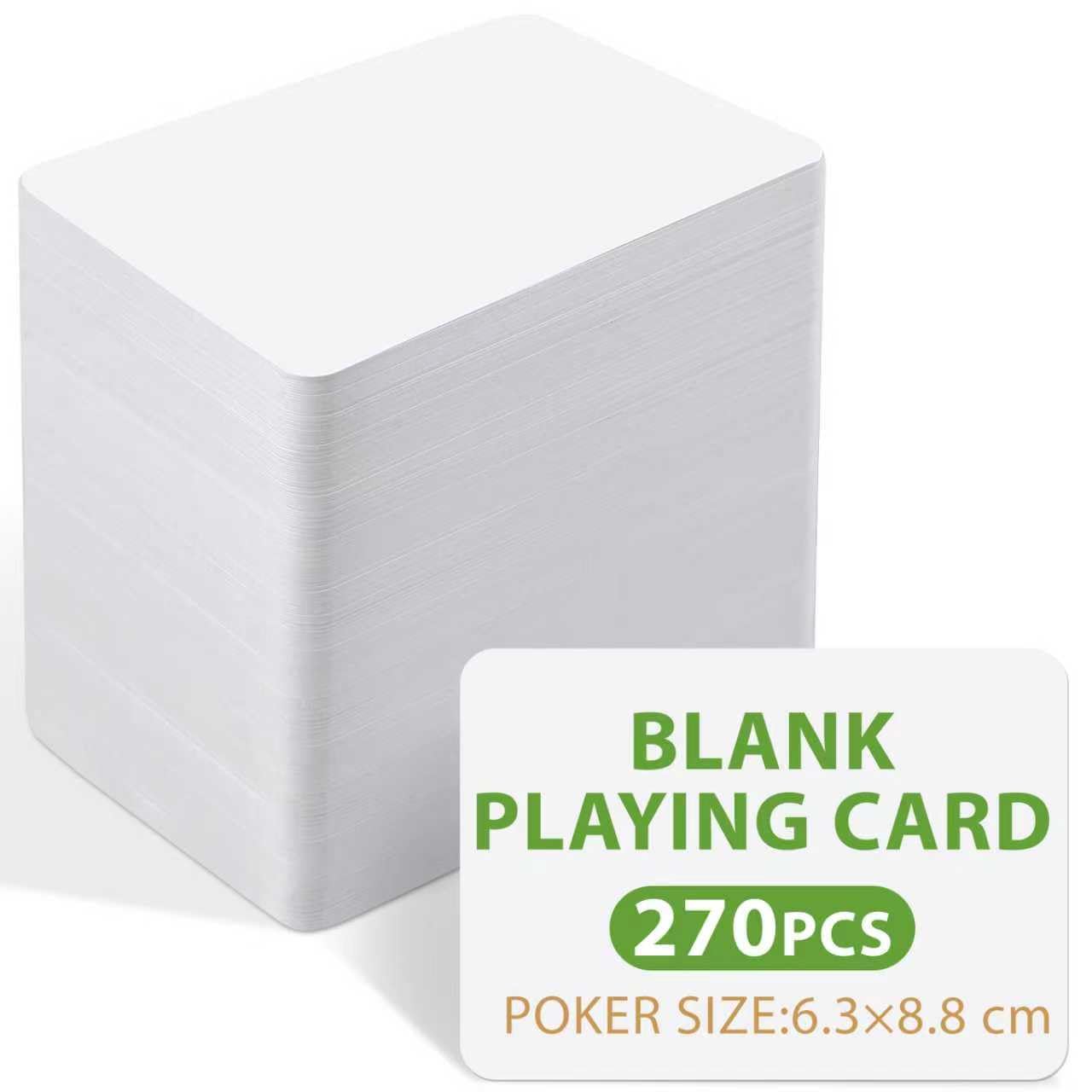 REGUICORP 270PCS Blank Playing Cards, 2.5" x 3.5" Printable Blank Game Cards, White Blank Playing Cards to Write On for Study, Leave Comments, Write, and Draw