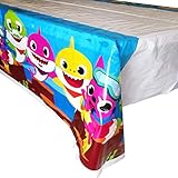 Baby Shark Table Cloth: Baby Shark Plastic Table Cloths 90