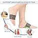 Arch Support Brace (Pair), Plantar Fasciitis Gel Strap for Men and Woman, Orthotic Compression Support Wrap Aids Foot Pain, High Arches, Flat Feet, Heel Fatigue, Insert for Under Socks and Shoes,Greenthumb 1