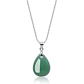 COAI 925 Sterling Silver Teardrop Crystal Necklace for Women, Teardrop Pendant for Women
