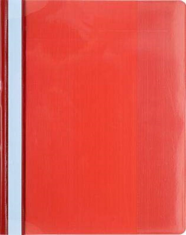 Exacompta - Ref 439903B - PVC Transfer File - Suitable for Holding A4+ Documents, Transparent PVC Cover to Identify Contents, Holds Approx. 100 Sheets - Red