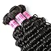Perstar Hair 8A Grade Uprocessed Brazilian virgin hair 4 Bundles Deep Wave Vigin Hair Remy Human Hair Extension Natural Color (20 22 24 26, Natural Color)