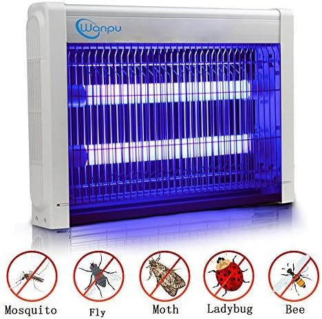Wanpu Bug Zapper & LED Electric Indoor Insect Killer- 20 Watts,110V Covers 6,000 Sq. Ft. Fly Killer, Mosquito Killer- for Residential, Commercial and Industrial Use
