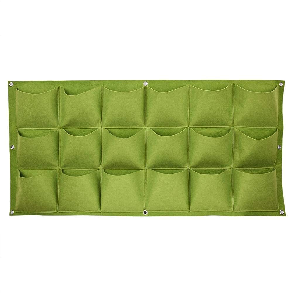 18 Pockets Vertical Wall Garden Planter, Best Plant Growth Wall Hanging Planting Bags for Garden Patio Office Home Decor, Garden