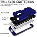 TOPSKY Compatible with iPhone 7 Plus Case Three Layer Shockproof Heavy Duty High Impact Resistant Hybrid Protective Cover Case for Apple iPhone 7 Plus 5.5 inch,Dark Blue Black