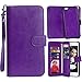 Vofolen 2 in 1 Case Wallet Folio Flip PU Leather Case Purple