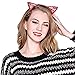 Lace Cat Ears Headband for Women Girls 5 PCS Metal Hair Hoop Kitten Ears Hairband Costume Party Cosplay