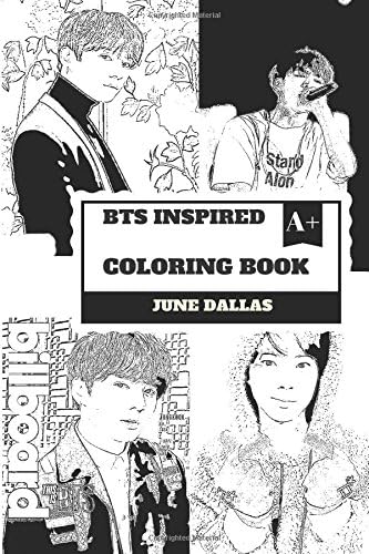 BTS Inspired Coloring Book: Cute South Korean Boy Band and Gorgeous Jungkook, Billboard Sensation and K-pop Talents Inspired Adult Coloring Book (BTS Books) Paperback – April 12, 2018