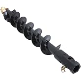 LABLT Auger Post Hole Replacement for Column Hole Excavator | 48 x 6 Diameter with 2 Hex Drive