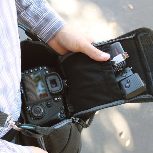 USA Gear Deluxe Spiegelreflex-Kameratasche: für DSLRs von Canon, Nikon & vielen weiteren, auch für spiegellose Kameras… – Bild 6