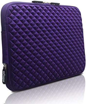 Purple mCoque Business Neoprene Sleeve with Diamond-Like Surface Protective Foam for 13-14-Inch Laptop (MacBook/Chromebook/Dell XPS etc)