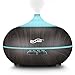 Housmile Essential Oil Diffuser, Aromatherapy Ultrasonic Cool Mist Humidifier Oil Diffuser 7-Color LED Lights & Auto Shut-Off Office Bedside Living Room Spa (300ml,Wood Grain)