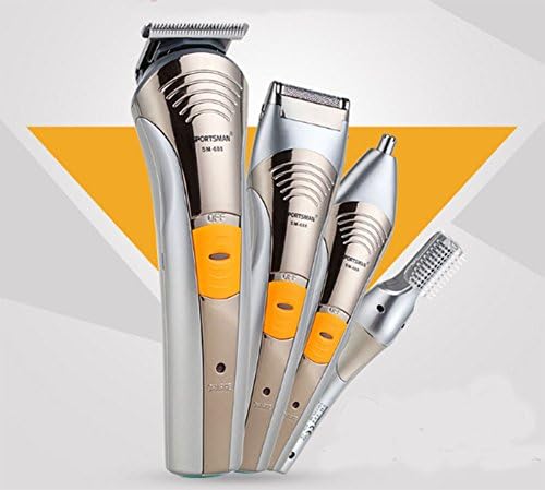 CHERRIESU Electric Hair Clipper, 4-in-1 Electric Hairdressing Scissors Beard Shaver Nose Ear Hair Trimmer Shaver Rechargeable Epilator Beauty Shaving Machine, Children's Adult Universal.