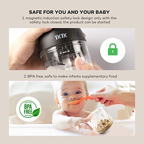 Garlic Chopper, TKTK Mini Chopper Food Processor with 2 Blades