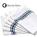 HappyBear Kitchen Dish Towels with Vintage Design,100% Natural Cotton Kitchen Towels (Size: 25.5 x 15.5 inches) - 6 Pack Dish Towel Set - White with Blue Stripe