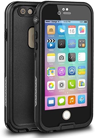 iPhone 6/6s Waterproof Case, IMICHAEL Shockproof Protective Full-sealed Hard Cover, Underwater IP68 Certificated with Touch ID Snow Dust Dirty Proof Case for iPhone 6/6S (Black)