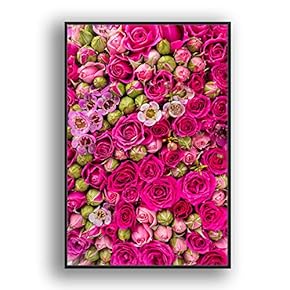 Framed Canvas Wall Art for Living Room, Bedroom Beautiful Flower Elegant Rose Theme Canvas Prints for Home Decoration Ready to Hang - 16x24 inches