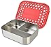 LUNCHBOTS Trio Three Section Container Red Dot, 1 EA