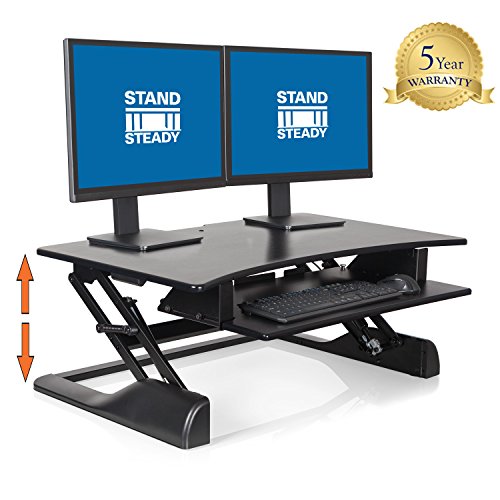 Buy Stand Steady Standing Desk Precision Desk Converter w/Hydraulic