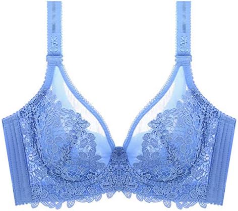 Yanwenkang The new ultra-thin cup large size adjustment type gathers lace ladies underwear to receive the breast bra