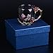 r's Day Gifts For MomClear Glash Spoon Set Unique Rose Flower Enamel Design Valentine's Day Birthday Decoration Wedding Gift (Box Short Red)