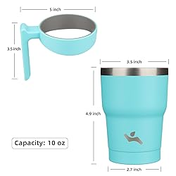 Konokyo 10 oz Tumbler with Handle and 2 Straw 2