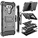 Case Compatible with LG V20, Zenic Shock Resistant Hybrid Tri-Layer Armor Defender Protector Case Cover with Belt Swivel Clip and Kickstand for LG V20 All Carriers (Black)