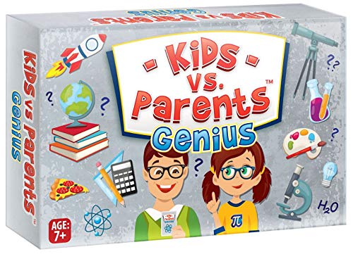 Kids vs. Parents Genius Family Card Game - Fun Quiz for Ages 7+
