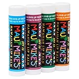Maui Mike's Lip Balm SPF-15 Assorted (4 Pack) Passion Fruit, Orange,Mint and Pina Colada