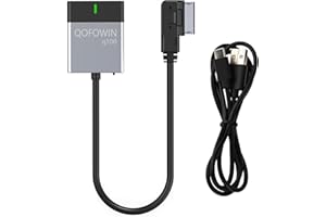QOFOWIN High Definition Car Bluetooth Audio Music Adapter, Wireless Audio Adapter, Compatible with Audi 3G AMI, 2G AMI, Merce