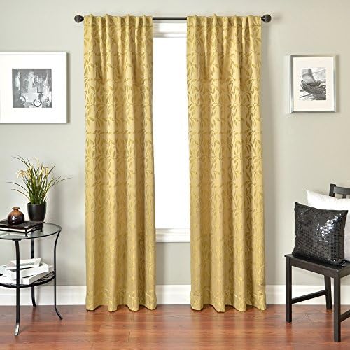 Softline Home Fashions Savannah Series Window Treatment Panel, Apple, 55 x 108"