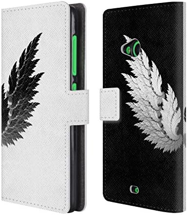 Official Haroulita Angel Monochrome Leather Book Wallet Case Cover For Microsoft Lumia 535 / Dual SIM