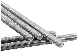 SKYPRO 5Pcs 304 Stainless Steel Threaded Rods, Length 250mm M2.5 Full Threaded Rod, Beaded Garden Stake Rods