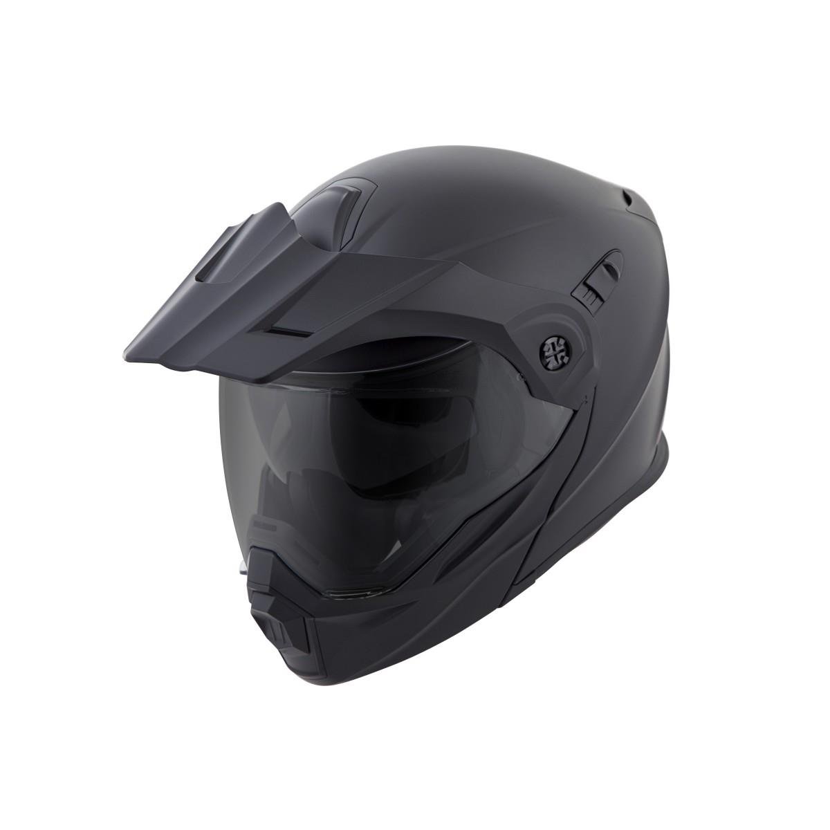 ScorpionEXO Unisex-Adult Modular/Flip Up Adventure Touring Motorcycle Helmet (Matte Black, XX-Large) (EXO-AT950 Solid)