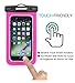 MARCHWAY Universal Waterproof Case 2 Pack, Cellphone Dry Bag Pouch with Touch Screen for iPhone Xs Max/XR/X/8/8P/7/7P Galaxy S10 Plus/S10e/S9/Note 9 Any Phone Up to 7 Inch (Black+Magenta)