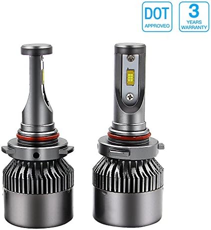 LED Automobile Headlights Bulbs with Original Philips LED Chip,All-in-one Conversion Kit,Aviation-grade Aluminum Body and Hydraulic cooling fan,130LM/W,8000LM,6000K Cool White(9006/HB4)