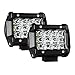 MICTUNING DB-III Led Light Pods, 2PCS 4Inch 36W Flood Led Light Bar 3240lm Off Road Tri-Row Driving Fog Lights for Jeep Rzr ATV UTV SUV Truck Pickup Boat Motorcycle