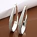 SUNGULF Elegant Silver Plated Polished Hoop Earring Jewelry for Women