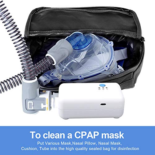 CPAP Cleaner and Sanitizer Bundle - Includes Sanitizing Bag, Compatible Hose Adapter, Air Mini Adapter, Portable and Non-Rechargeable CPAP Machine Cleaner - Thumbnail 2