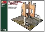 MiniArt 1:35 Scale Village Diorama with Fountain Plastic Model Kit (Grey)