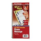 Adams Write 'N Stick Message Pad, 2-Part, Carbonless, Blue, 5-1/4" x 11", 200 Sets per Book (SC1153WS)