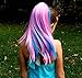 Clip on in Color Hair Extensions Hair Accessories for Girls Women Kids – Temporary & Not Messy Hair Chalk – Great for Parties, Dress up, Doll Hair Birthday Gift for girls 4-12 (Cotton Candy)thumb 2