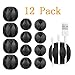 Cable Clips,YOCOU 12 pcs Cable Management System and Cable Organizer Solution for Home and Office